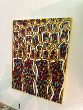Load image into Gallery viewer, "Breaking The Mold" Original Abstract Figurative Painting Infused With Selenite, Amethyst, And Sleeping Beauty Turquoise