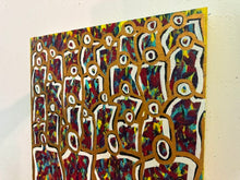 Load image into Gallery viewer, "Breaking The Mold" Original Abstract Figurative Painting Infused With Selenite, Amethyst, And Sleeping Beauty Turquoise