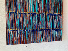 Load image into Gallery viewer, "Breaking Through Challenges" Original Abstract Drip Painting Infused With Selenite