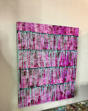 Load image into Gallery viewer, "Embracing Something New" Original Abstract Painting Infused With Rose Quartz And Amethyst On Wood Panel
