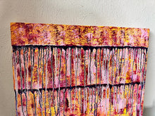 Load image into Gallery viewer, "Feeling Full Of Joy And Gratitude" Original Abstract Painting Infused With Rose Quartz On Canvas