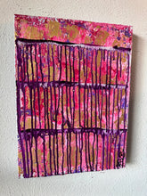 Load image into Gallery viewer, "Find Joy In The Little Things" Original Abstract Painting Infused With Rose Quartz, Amethyst, And Blue Calcite