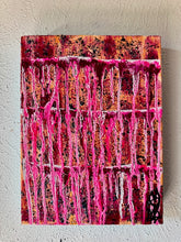 Load image into Gallery viewer, "The Outside World" Original Abstract Painting Infused With Black Tourmaline, Amethyst, & Smokey Quartz