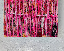 Load image into Gallery viewer, "The Outside World" Original Abstract Painting Infused With Black Tourmaline, Amethyst, & Smokey Quartz