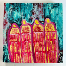 Load image into Gallery viewer, "Inner Work" Original Abstract Figurative Painting Infused With Citrine