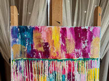 Load image into Gallery viewer, "Madness" Original Abstract Drip Painting Infused With Crystals