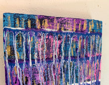 Load image into Gallery viewer, "Magic Within The Chaos" Original Abstract Painting Infused With Rose Quartz And Moonstone