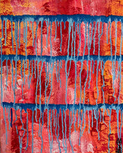 Load image into Gallery viewer, "Overcome" Original Abstract Painting Infused With Amethyst And Amazonite