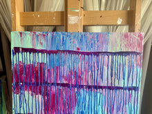 Load image into Gallery viewer, "Stepping Out of The Box" Original Abstract Painting Infused With Black Obsidian And Black Tourmaline