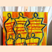 Load image into Gallery viewer, "A New Glow" original abstract figurative canvas painting by Artist Sierra Barnes. 
