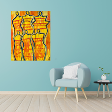 Load image into Gallery viewer, "A New Glow" original abstract figurative canvas painting by Artist Sierra Barnes. 
