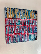 Load image into Gallery viewer, "Blooming Colors On The Outside" Original Abstract Painting Infused With Rose Quartz, Carnelian, And Amethyst
