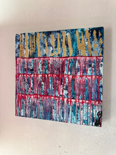 Load image into Gallery viewer, "Blooming Colors On The Outside" Original Abstract Painting Infused With Rose Quartz, Carnelian, And Amethyst

