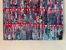 Load image into Gallery viewer, "Blooming Colors On The Outside" Original Abstract Painting Infused With Rose Quartz, Carnelian, And Amethyst
