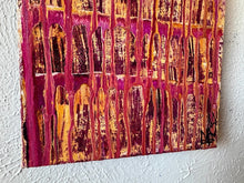 Load image into Gallery viewer, "Deep Passion" Original Abstract Painting Infused With Rose Quartz And Carnelian On Canvas
