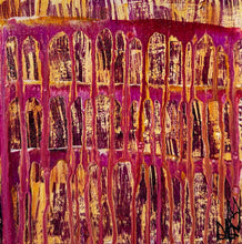 Load image into Gallery viewer, "Deep Passion" Original Abstract Painting Infused With Rose Quartz And Carnelian On Canvas

