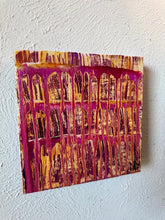 Load image into Gallery viewer, "Deep Passion" Original Abstract Painting Infused With Rose Quartz And Carnelian On Canvas
