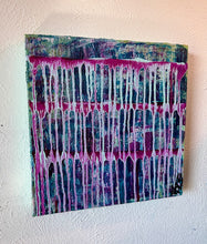 Load image into Gallery viewer, 'Exceeding" Original Abstract Painting Infused With Selenite And Black Tourmaline On Canvas
