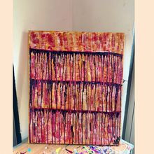 Load image into Gallery viewer, "Feeling Full Of Gratitude" Orginal Abstract Painting Infused With Moonstone
