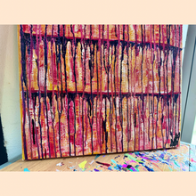 Load image into Gallery viewer, "Feeling Full Of Gratitude" Orginal Abstract Painting Infused With Moonstone
