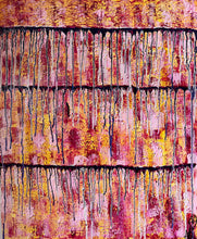 Load image into Gallery viewer, "Feeling Full Of Joy And Gratitude" Original Abstract Painting Infused With Rose Quartz On Canvas
