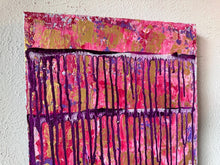 Load image into Gallery viewer, "Find Joy In The Little Things" Original Abstract Painting Infused With Rose Quartz, Amethyst, And Blue Calcite

