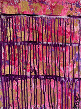 Load image into Gallery viewer, "Find Joy In The Little Things" Original Abstract Painting Infused With Rose Quartz, Amethyst, And Blue Calcite
