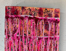 Load image into Gallery viewer, "The Outside World" Original Abstract Painting Infused With Black Tourmaline, Amethyst, &amp; Smokey Quartz
