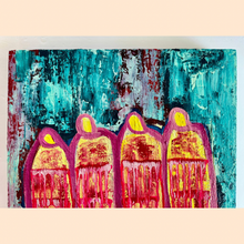 Load image into Gallery viewer, "Inner Work" Original Abstract  Figurative Painting Infused With Citrine
