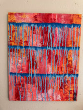 Load image into Gallery viewer, "Overcome" Original Abstract Painting Infused With Amethyst And Amazonite
