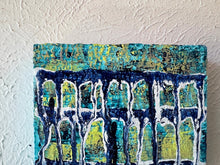 Load image into Gallery viewer, "Protect Your Energy" Small Original Abstract Drip Painting Infused With Amethyst
