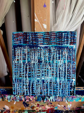 Load image into Gallery viewer, "Soothe Me" Original Abstract Drip Painting Infused With Black Tourmaline
