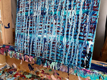 Load image into Gallery viewer, "Soothe Me" Original Abstract Drip Painting Infused With Black Tourmaline
