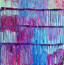 Load image into Gallery viewer, "Stepping Out of The Box" Original Abstract Painting Infused With Black Obsidian And Black Tourmaline
