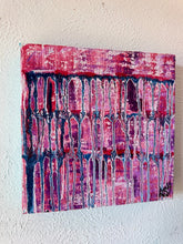 Load image into Gallery viewer, "The Power" Original Abstract Painting Infused With Rose Quartz And Carnelian On Canvas
