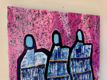 Load image into Gallery viewer, "Wash Away" Original Abstract Figurative Painting Infused With Carnelian, Rose Quartz, And Selenite
