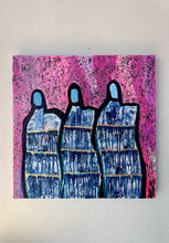 Load image into Gallery viewer, "Wash Away" Original Abstract Figurative Painting Infused With Carnelian, Rose Quartz, And Selenite
