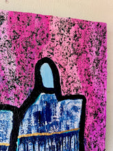 Load image into Gallery viewer, "Wash Away" Original Abstract Figurative Painting Infused With Carnelian, Rose Quartz, And Selenite

