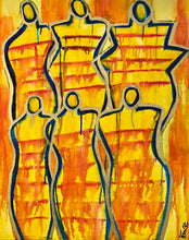 Load image into Gallery viewer, "A New Glow" original abstract figurative canvas painting by Artist Sierra Barnes. 
